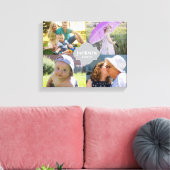 Benutzerdefinierte Collage-Fotos mit Familiennamen Leinwanddruck (Insitu (Wohnzimmer))