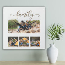 Benutzerdefinierte Collage mit vier Familienfotos,