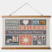 Benutzerdefinierte Collage-Vorlage für Ihre FOTOS Wandteppich Mit Holzrahmen (Vorne)