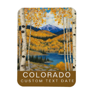 Benutzerdefinierte Colorado-Aspen-Berge-Herbst Magnet