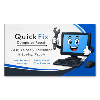 Benutzerdefinierte Computer-Reparaturtechniker Bla Magnetische Visitenkarte