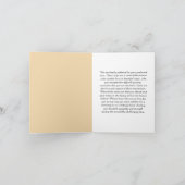 Benutzerdefinierte Condolence Message Card für den Dankeskarte (Innenseite)