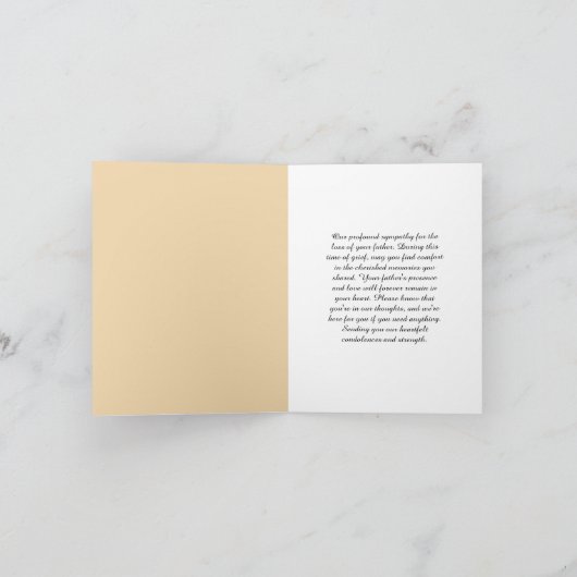 Benutzerdefinierte Condolence Message Card für den Dankeskarte (Innenseite)