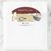 Benutzerdefinierte Cookie-Backkleber Ovaler Aufkleber (Tasche)