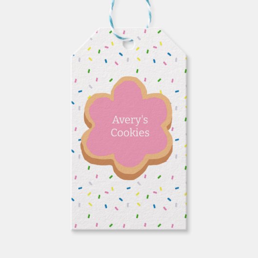 Benutzerdefinierte Cookie-Streusel-Firma Geschenkanhänger (Vorderseite)