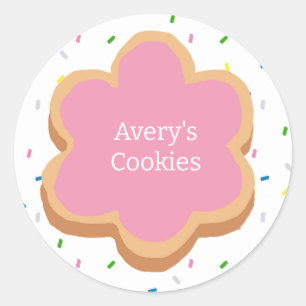 Benutzerdefinierte Cookie Streusel Firma Runder Aufkleber