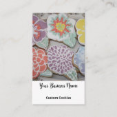 Benutzerdefinierte Cookies Bäckerei Elegantes Foto Visitenkarte (Vorderseite)