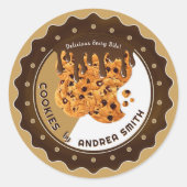 Benutzerdefinierte Cookies Verpackung Berufliches  Runder Aufkleber (Vorderseite)