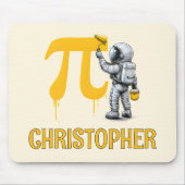 Benutzerdefinierte coole Astronautenmalerei Pi-Sym Mousepad (Vorne)