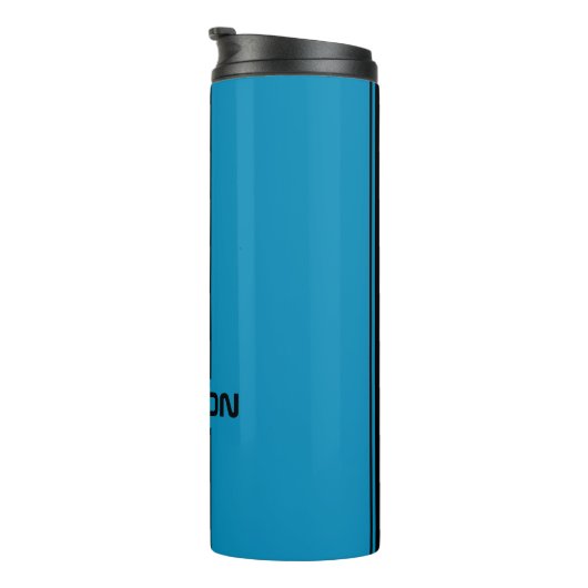 Benutzerdefinierte Coole Blau- und Schwarz-Auto-Re Thermosbecher (Nach rechts gedreht)