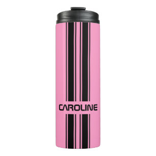 Benutzerdefinierte Coole Cute Rosa Schwarze Auto-R Thermosbecher