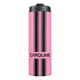 Benutzerdefinierte Coole Cute Rosa Schwarze Auto-R Thermosbecher