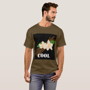 Benutzerdefinierte Coole Textbraun Farbe Grundlege T-Shirt