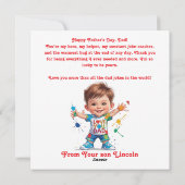 Benutzerdefinierte Coole Vater- und Nebenklammern Feiertagskarte (Rückseite)