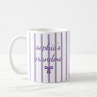 Benutzerdefinierte Coquette Streifen Personalisier Kaffeetasse
