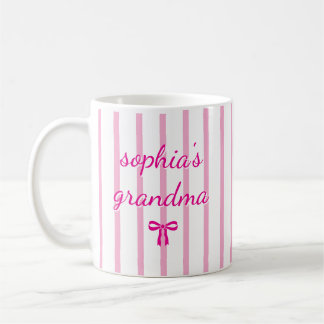 Benutzerdefinierte Coquette Streifen Personalisier Kaffeetasse