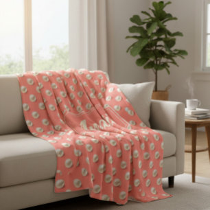 Benutzerdefinierte Coral & Pearls Elegante Weiche  Fleecedecke