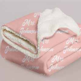 Benutzerdefinierte Coral Sherpa-Hochzeitsdecke für Sherpadecke