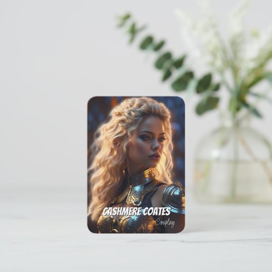 Benutzerdefinierte Coscards | Minimalistische Cosp Visitenkarte (Stehend Vorderseite)