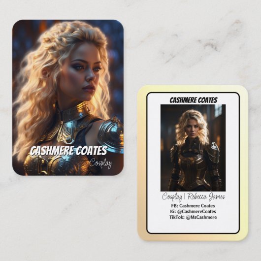 Benutzerdefinierte Coscards | Minimalistische Cosp Visitenkarte (Vorne/Hinten)