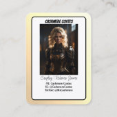 Benutzerdefinierte Coscards | Minimalistische Cosp Visitenkarte (Rückseite)