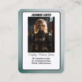 Benutzerdefinierte Coscards | Minimalistische Cosp Visitenkarte (Rückseite)