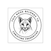 Benutzerdefinierte Cougar-Katze Dieses Buch gehört Gummistempel (Prägung)