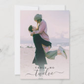 Benutzerdefinierte Couple-Foto-Script-Hochzeitskar (Rückseite)