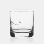 Benutzerdefinierte Couple Monogramme Schwarz-Inter Whiskyglas (Links)