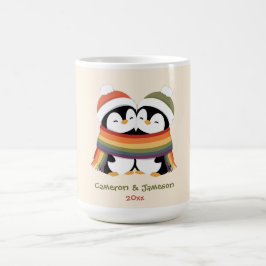 Benutzerdefinierte Cozy Pride Pinguine Weihnachten Kaffeetasse