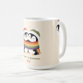 Benutzerdefinierte Cozy Pride Pinguine Weihnachten Kaffeetasse (VorderseiteRechts)