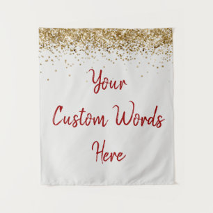 Benutzerdefinierte Creme- und Kranich-Personalisie Wandteppich