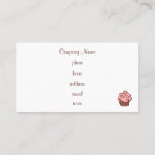 Benutzerdefinierte Cupcake-Visitenkarten Visitenkarte (Rückseite)