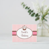 Benutzerdefinierte Cupcake-Visitenkarten Visitenkarte (Stehend Vorderseite)