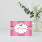 Benutzerdefinierte Cupcake-Visitenkarten Visitenkarte (Stehend Vorderseite)