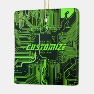 Benutzerdefinierte Cyber-Grün-PCB-Leiterplatte Tec Keramikornament