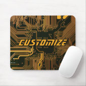 Benutzerdefinierte Cyber Orange PCB Leiterplatte T Mousepad (Mit Mouse)
