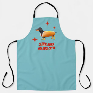 Benutzerdefinierte Dachshund BBQ Crew Lustiger Wie Schürze