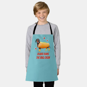 Benutzerdefinierte Dachshund BBQ Crew Lustiger Wie Schürze