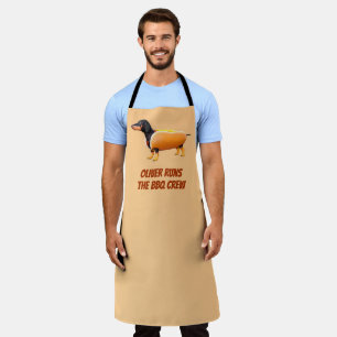Benutzerdefinierte Dachshund BBQ Crew Lustiger Wie Schürze