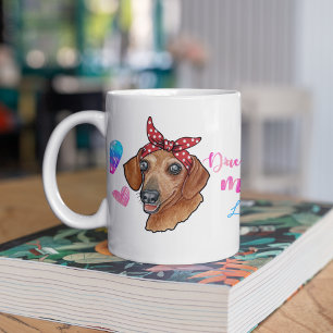 Benutzerdefinierte Dachshund Mama Süße Muttertags  Kaffeetasse
