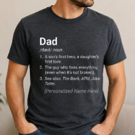 Benutzerdefinierte Dad-Definition Minimalistische  T-Shirt