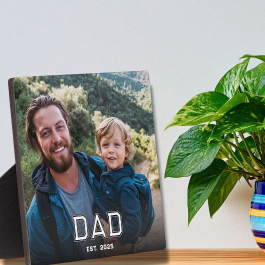 Benutzerdefinierte Dad Established Modern Bold Sch Fotoplatte