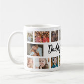 Benutzerdefinierte Daddy 18 Foto Collage Kaffeetasse (Links)