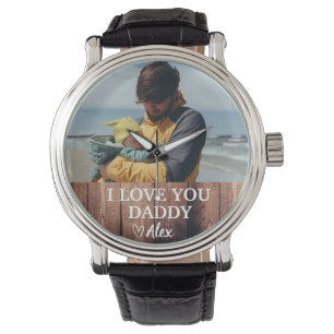 Benutzerdefinierte Daddy-Uhr  Ich liebe dich Daddy Armbanduhr