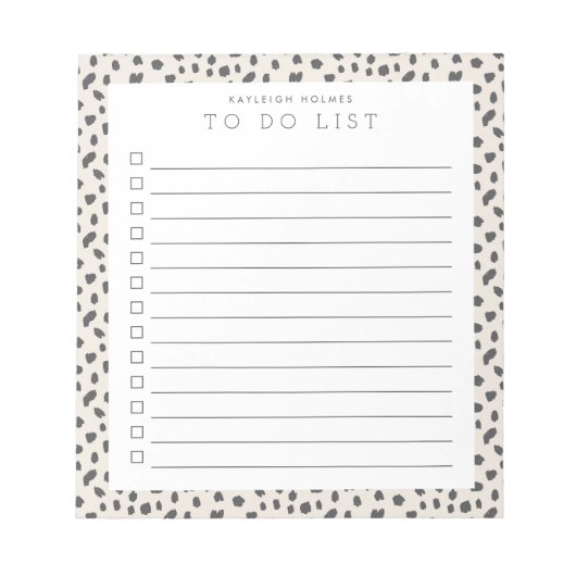 Benutzerdefinierte Dalmatiner-Aufforderung zum Auf Notizblock (Vorderseite)