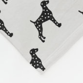 Benutzerdefinierte Dalmatiner-Dog-Silhouette Fleecedecke (Ecke)