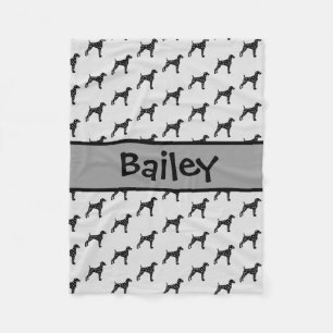 Benutzerdefinierte Dalmatiner-Dog-Silhouette Fleecedecke