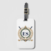 Benutzerdefinierte Damen Elegantes Monogramm Golf Gepäckanhänger (Vorderseite Vertikal)