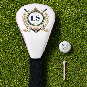 Benutzerdefinierte Damen Elegantes Monogramm Golf Headcover